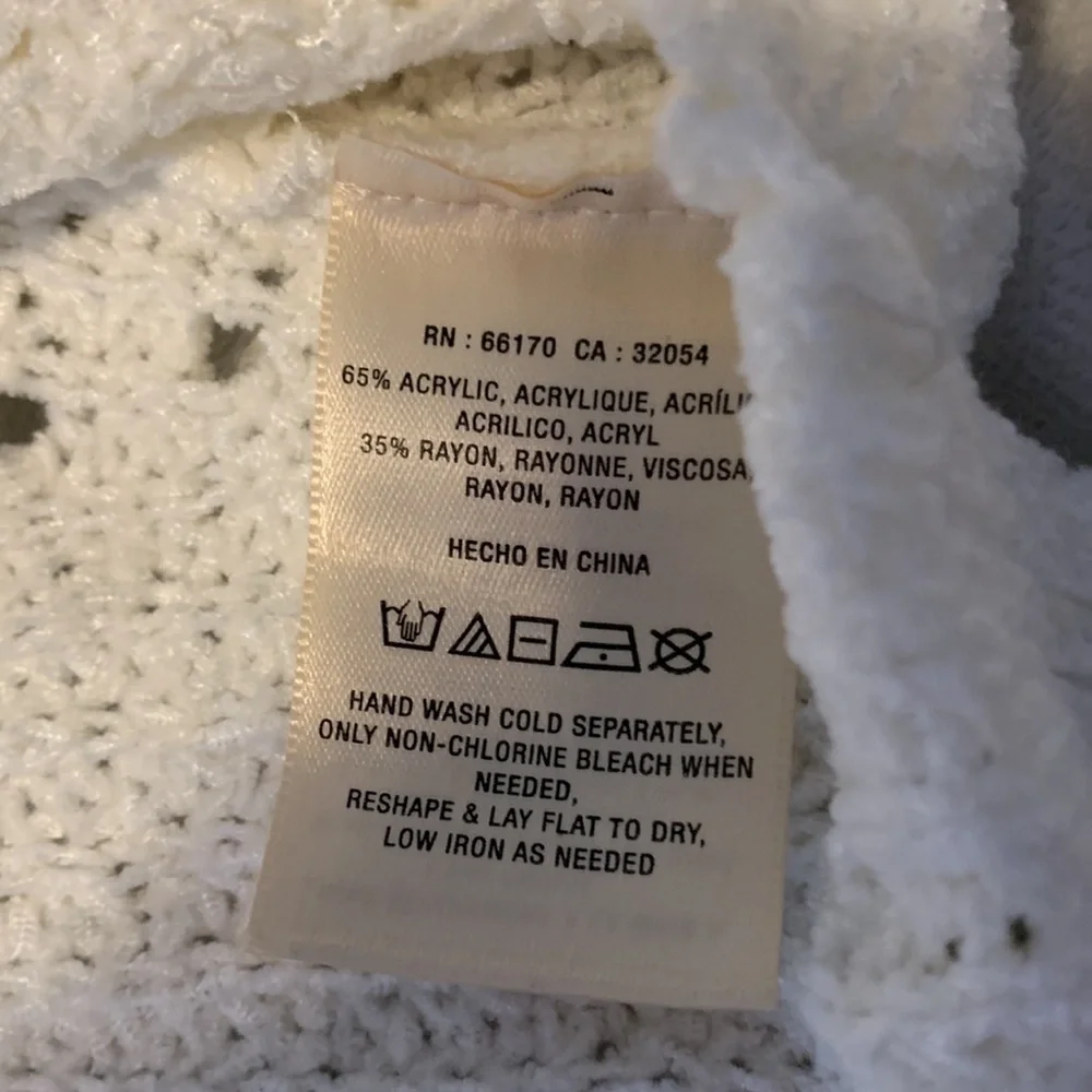 Anthropologie Moth off the shoulder white cream XS knit sweater Lucerne tunic
